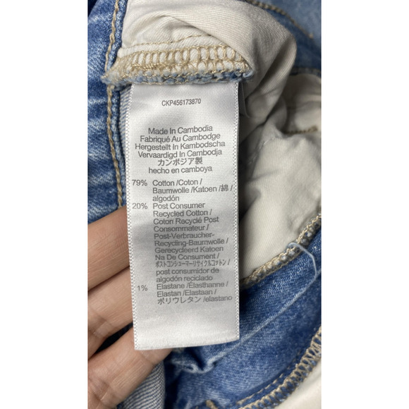 Madewell Jeans Womens 26 Light Wash The Perfect Vintage Raw Hem High Rise Ankle - Picture 11 of 16